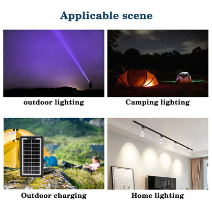 Generator,  Portable Power Station Solar Generator with LED Display / MP3 Player / FM Radio / 3 Camp Lamps, for Camping Outdoor Family Rv Emergency