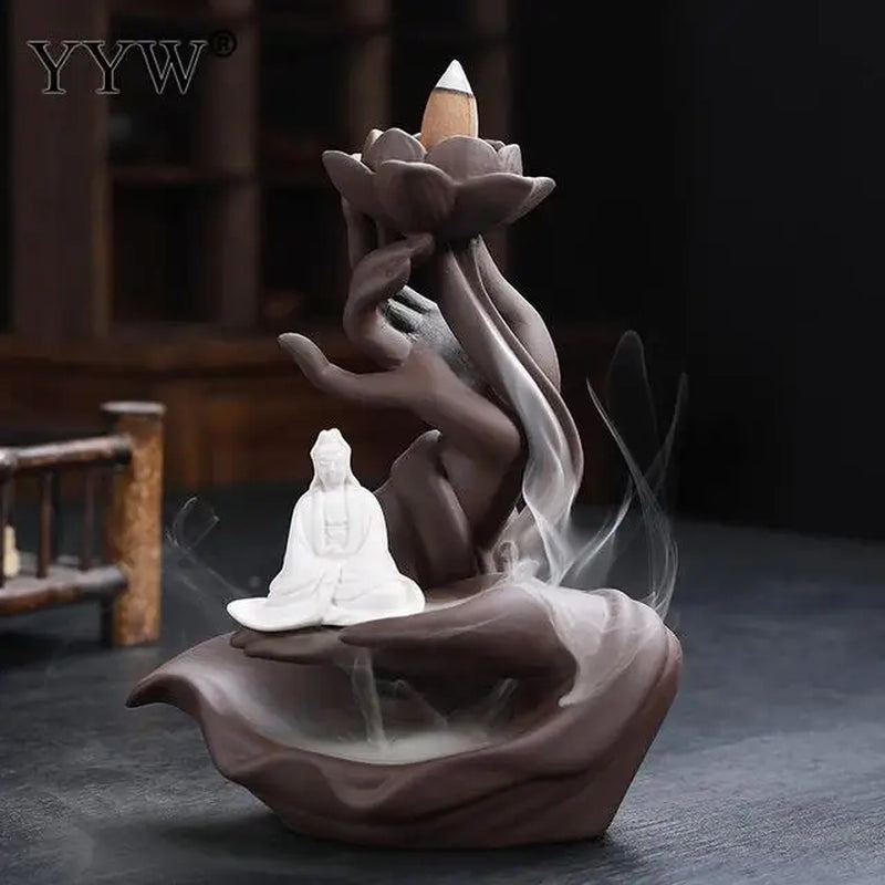 Waterfall Incense Burner Holder Censer Ornaments Candle Antique Smoke Aroma Incense Burner Ecoflow Porte Encens Home Decoration