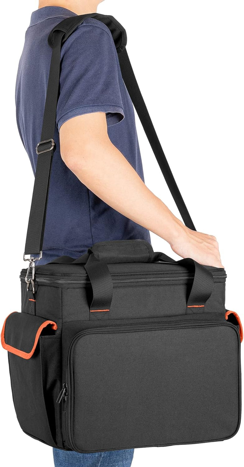 Trunab Carrying Case Compatible with Jackery Portable Power Station Explorer 1000, Storage Bag with Water-Resistant Bottom and Front Pockets for Charging Cable and Accessories