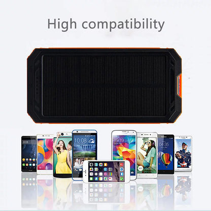 Waterproof 600000Mah Dual USB Portable Solar Battery Charger Solar Power Bank for Iphone, Mobile Cell Phone