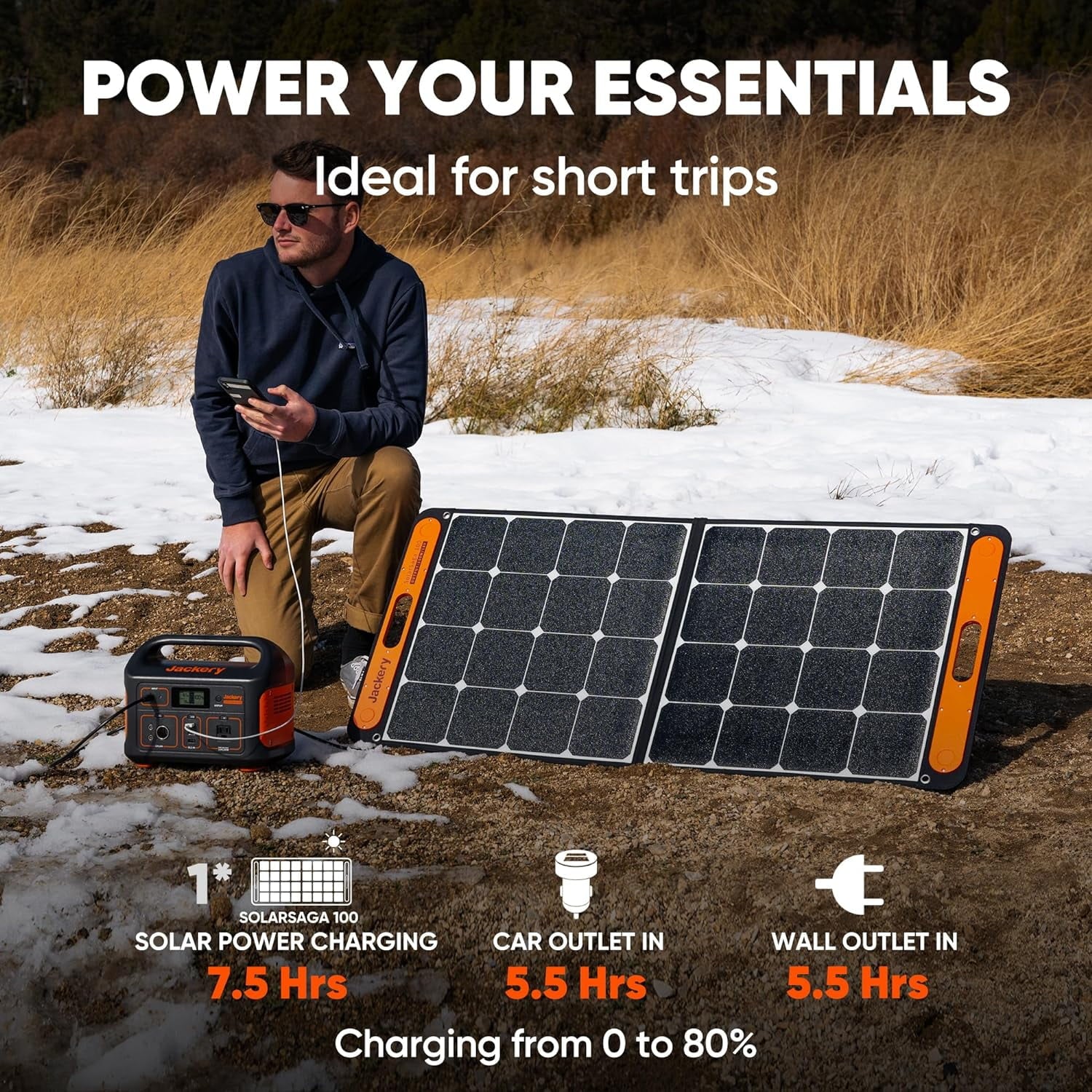 Portable Power Station Explorer 500, 518Wh Outdoor Solar Generator Lithium Battery (Solar Panel Optional)