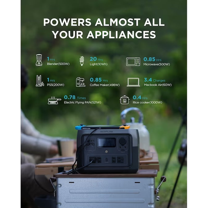 500-Watt Portable Power Station (1 Solar Panel Included)