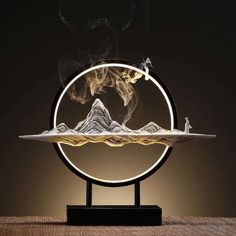 Waterfall Incense Burner Holder Censer Ornaments Candle Antique Smoke Aroma Incense Burner Ecoflow Porte Encens Home Decoration