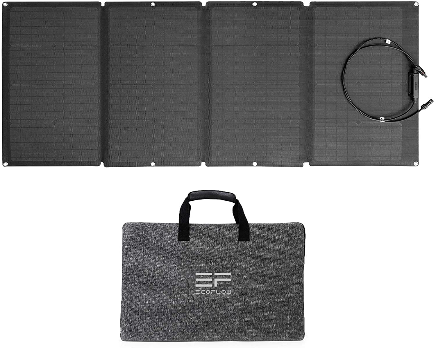 Ecoflow 160W Portable Solar Panel for Power Station, Foldable Solar Charger with Adjustable Kickstand, Waterproof IP67 for Outdoor Camping,Rv,Off Grid System