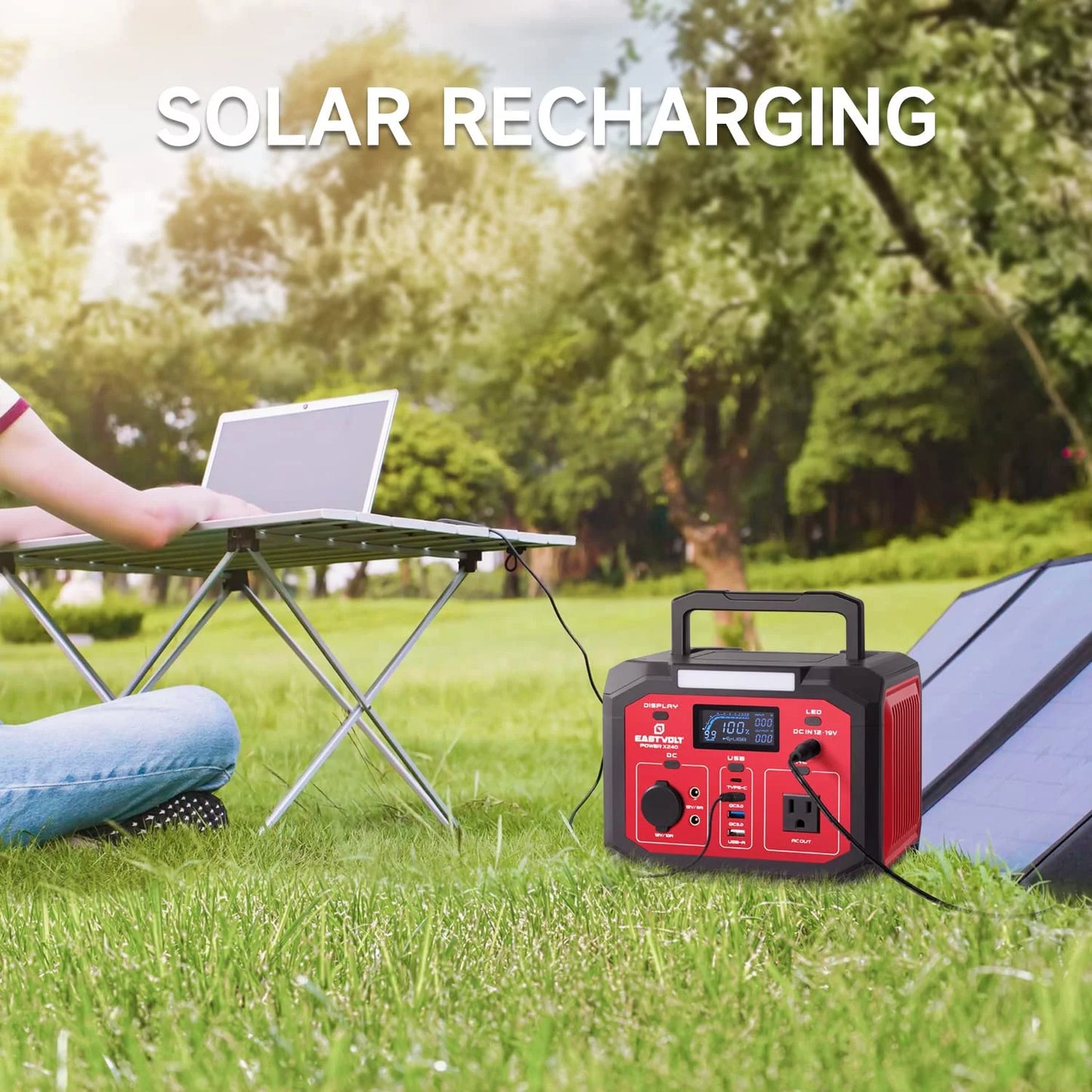 Portable Power Station 240W, 201.6Wh/56000Mah Lithium-Ion Battery with 110V AC Outlet, Solar Generator (Solar Panel Optional) for Emergencies Home and Outdoor Camping