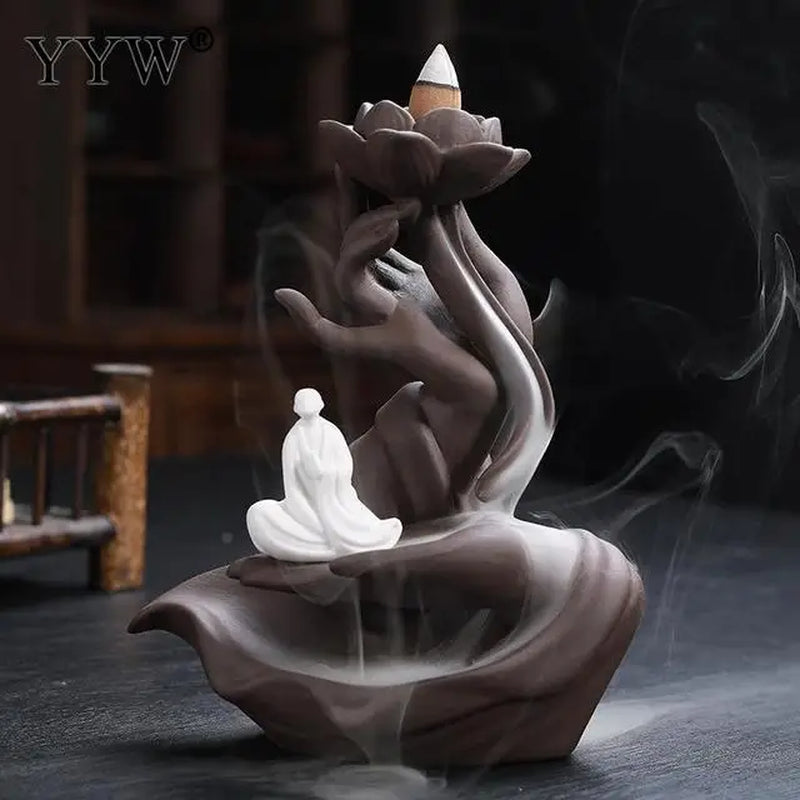 Waterfall Incense Burner Holder Censer Ornaments Candle Antique Smoke Aroma Incense Burner Ecoflow Porte Encens Home Decoration