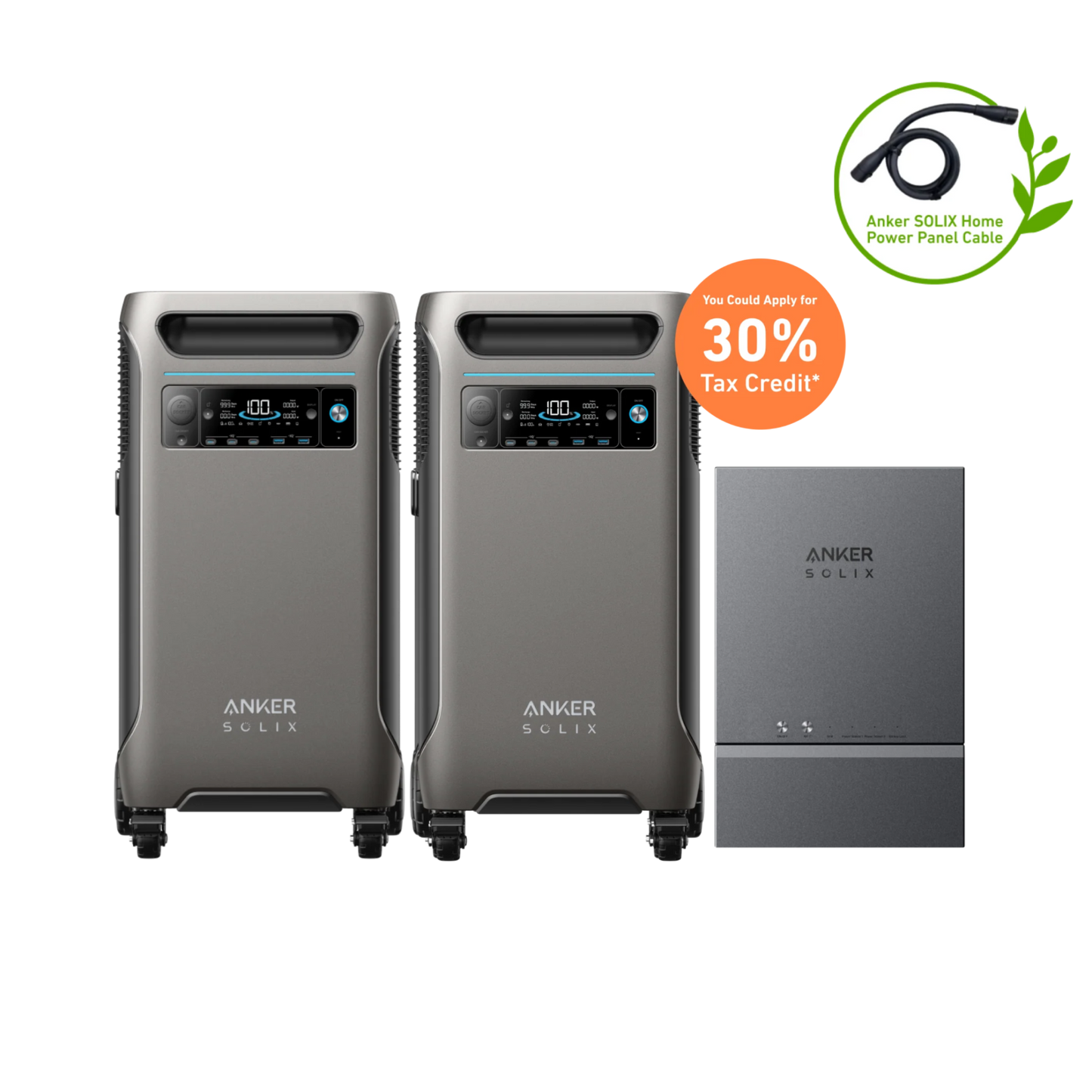 2× Anker SOLIX F3800(12kW | 7.68kWh) + Smart Home Power Kit